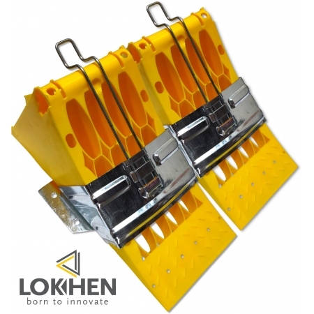 2x Solidny Klin Pod Koło Blokada KOŁA 160mm WKŁADKA METALOWA + MOCOWANIE G46 ADR BUS PKW
